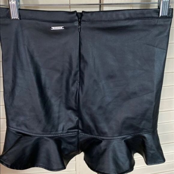 Guess Faux Leather Ruffle Skirt - Picture 2 of 4